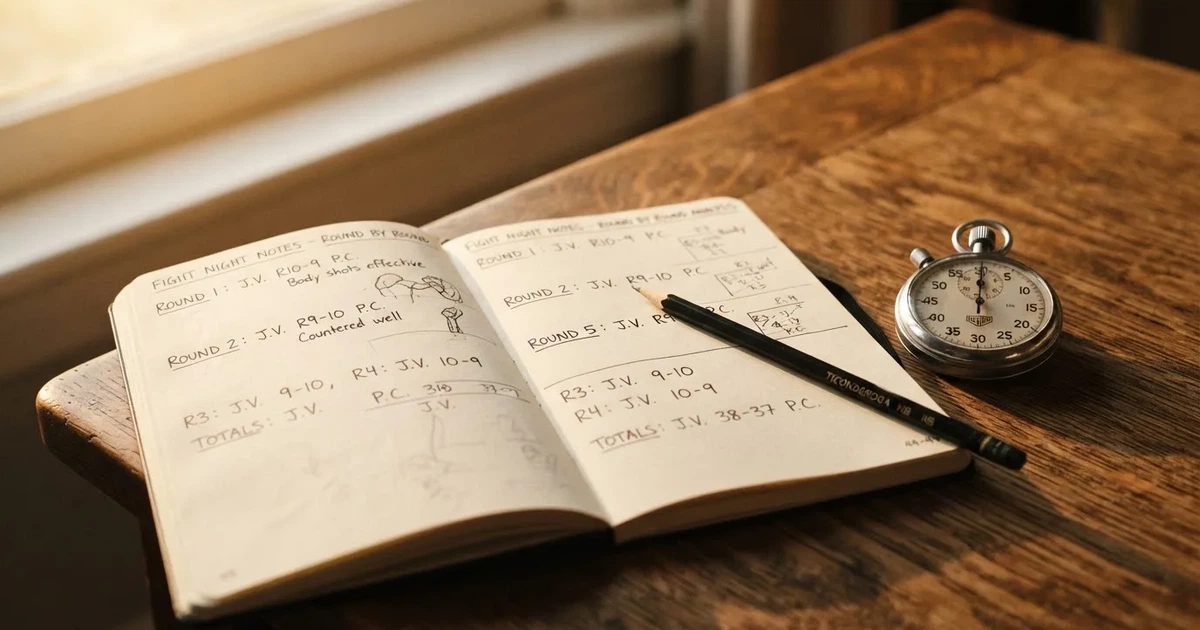 An open notebook with a pencil and a stopwatch on a wooden table